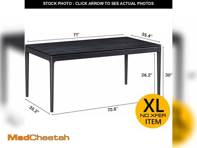Lot 74-12661092 - NTC Mingle 71 Inch Modern Design, Rectangular Dinner Table for Dining Room, Living Room Furniture, E...
