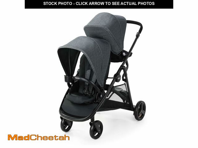Lot 74-13800984 - Graco Ready2Grow 2.0 Double Stroller, Twin Baby Stroller Features Bench Seat and Standing Platform O...