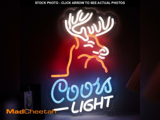 Lot 74-14268727 - JFLLamp Deer Head Crs Light Neon Signs for Wall Decor Neon Lights for Bedroom Led Signs Suitable for...