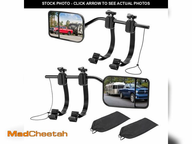 Lot 74-14433126 - Universal Clip on Towing Mirrors Extensions for Towing, 360 Degree Adjustable Rotation Side Mirror E...