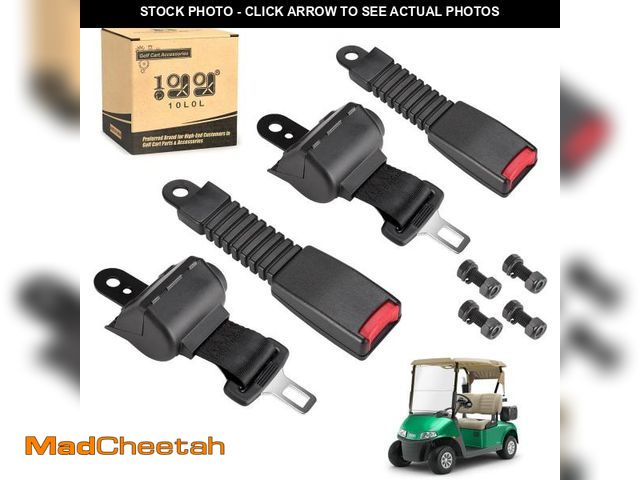 Lot 74-12212023 - 10L0L Universal Seat Belts Kit for Yamaha EZGO Club Car Golf Cart, 42 Inch Retractable Street Legal ...