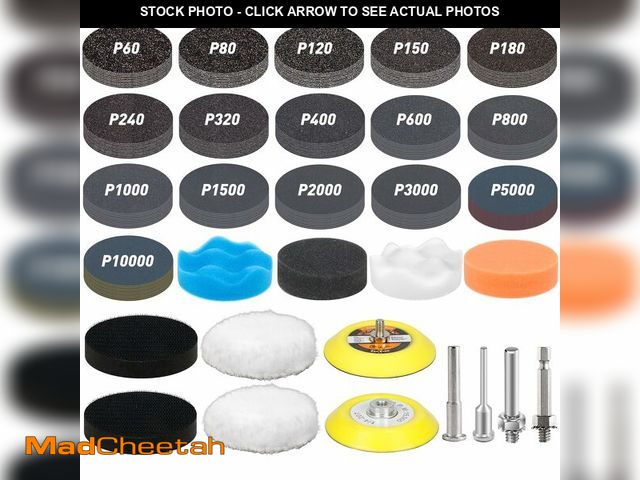 Lot 74-14151928 - Pukamam 174 PCS 3 Inch Wet Dry Sanding Discs Grit 60 80 120 150 180 240 320 400 600 800 1000 1500 20...