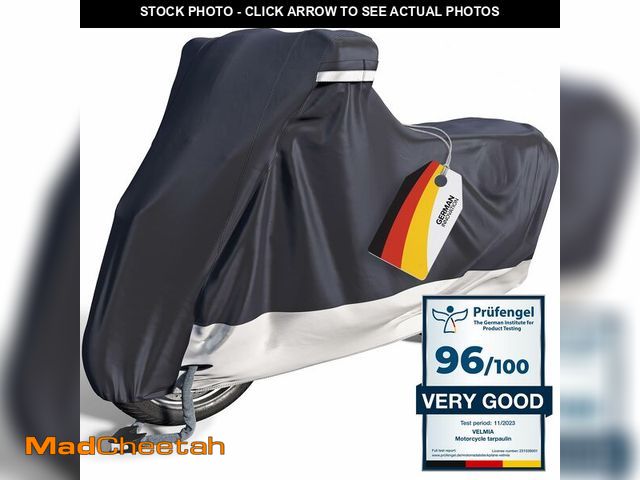 Lot 74-14214850 - VELMIA Motorcycle Cover - Extremely Heat Resistant up to 550F, Waterproof for All Seasons, Fits Moto...
