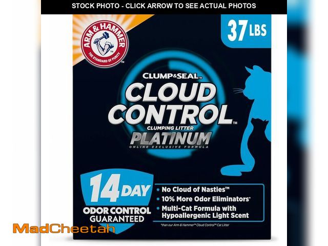 Lot 74-14581618 - ARM &amp; HAMMER Cloud Control Platinum Cat Litter, Multi-Cat, 37 lbs - UNUSED
