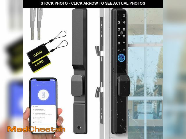 Lot 74-13954406 - Sliding Door Smart Lock, Sliding Glass Door Lock with Fingerprint, Smart Mortise Lock with APP IC Ca...