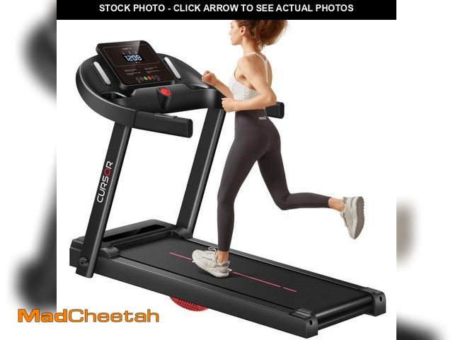 Lot 74-12243491 - CURSOR FITNESS Home Folding Treadmill with Pulse Sensor, 2.5 HP Quiet Brushless, 7.5 MPH, 265 LBS Ca...