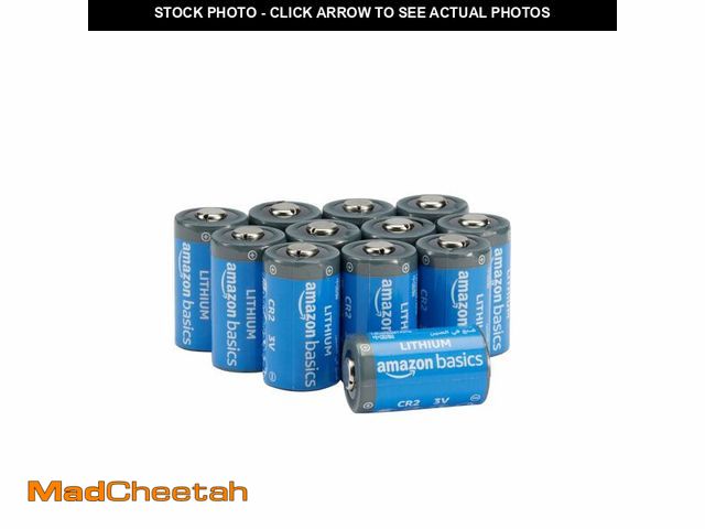 Lot 74-12433301 - Basics Non-Rechargeable CR2 Lithium Batteries, 3 Volt, Long Lasting Power, Low Self-Discharge Rate, ...