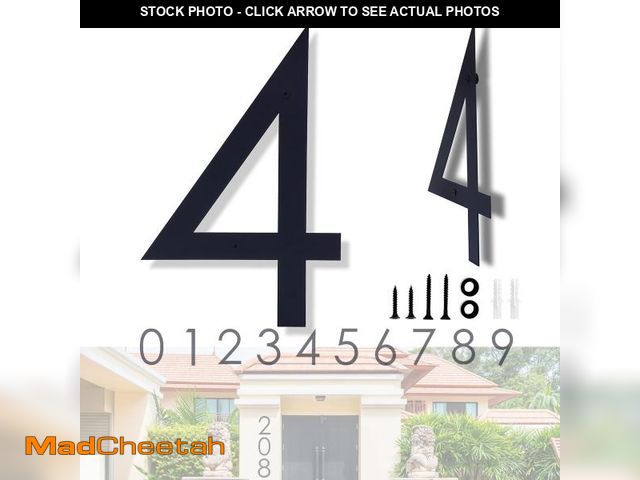 Lot 74-12431607 - 16 Inch Modern House Numbers for Outside,Large Black Metal House Numbers,House Address Numbers for H...
