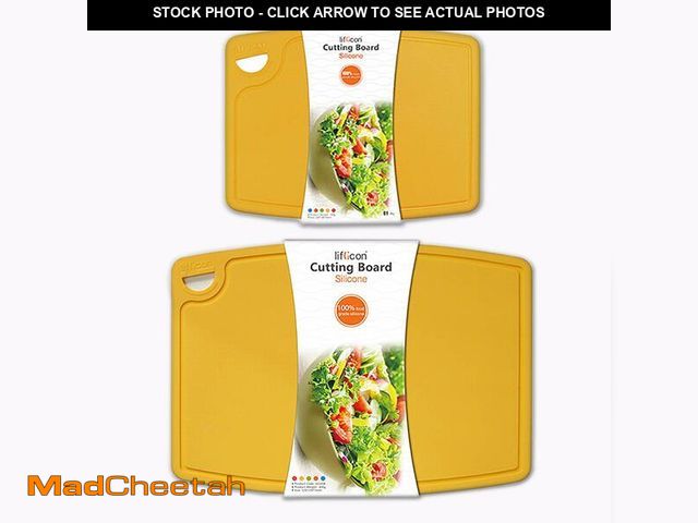 Lot 74-14050002 - Liflicon Thick Cutting Boards for Kitchen Silicone Chopping Board Set of 2 Mid 12.6'' x 9.1Ã¢â¬Â,M...