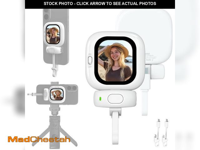 Lot 74-12436142 - Founist Vlogmate Mini Vlog Selfie Monitor Screen for iPhone, Wired Back Camera Monitor with Magnetic...