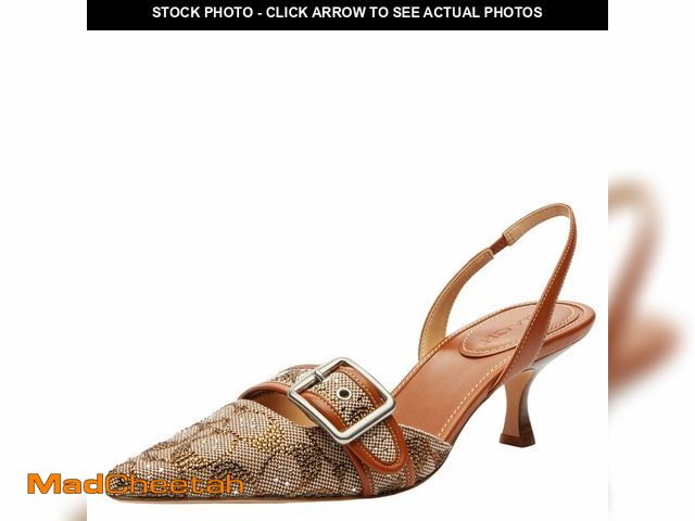 Lot 74-13541595 - COACH Women Margot Slingback in Crystal Signature Jacquard Burnished Amber 8 Medium - UNUSED