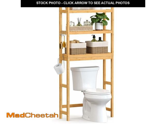 Lot 74-14349028 - SONGMICS Over The Toilet Storage, 3-Tier Over Toilet Bathroom Organizer with Adjustable Shelf, 10.2 ...