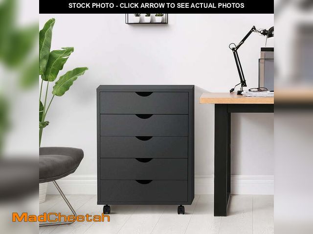 Lot 74-13656803 - CONCETTA 5-Drawer File Cabinet, Lateral Filing Under Desk Storage Organizer with Wheels for Home Off...