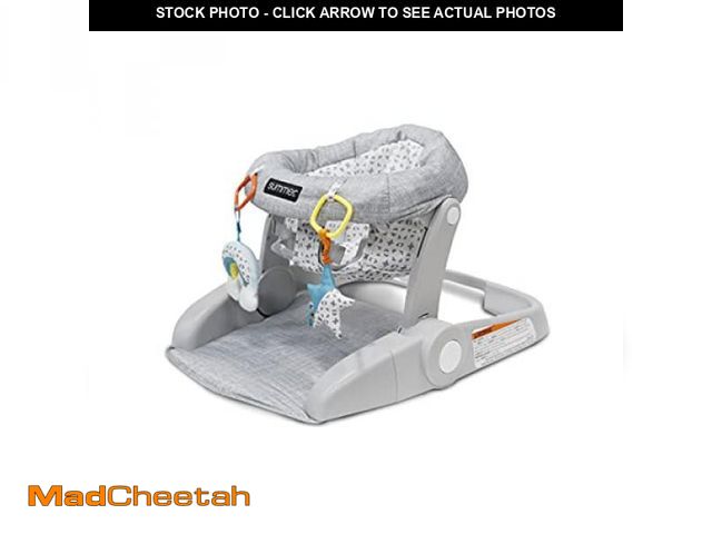 Lot 74-12398881 - Bright Starts Learn-to-Sit 2-Position Floor Seat (Heather Gray) - Sit Baby Up in This Adjustable Bab...