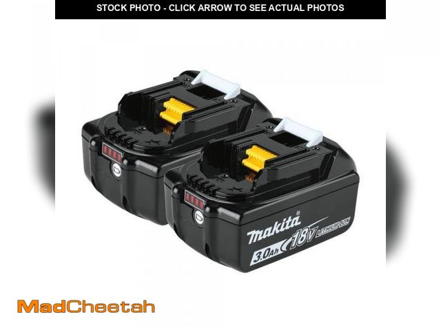 Lot 74-12377106 - Makita 18V LXT Lithium-Ion High Capacity Battery Pack 3.0Ah with Fuel Gauge (2-Pack) - UNUSED
