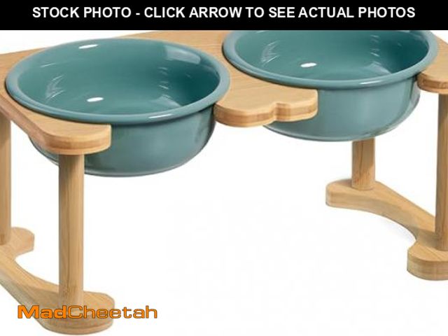 Lot 74-12219038 - (SOME DAMAGE) Elevated Ceramic Dog Bowls, Raised Dog Bowl with Anti-Slip Stand, Pet Feeder Dishes fo...