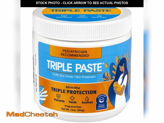 Lot 74-13549481 - Triple Paste Diaper Rash Cream for Baby - 16 Oz Tub Ã¢â¬â Zinc Oxide Ointment Treats, Soothes &am...