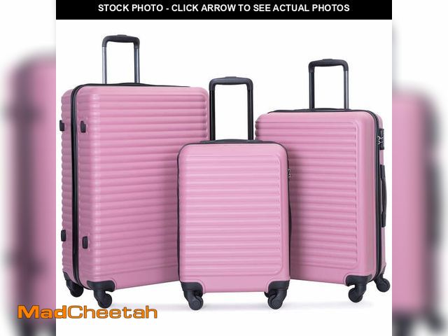 Lot 74-12778852 - Travelhouse Hardside Luggage 3 Piece Set Hardshell Lightweight Suitcase with TSA Lock Spinner Wheels...