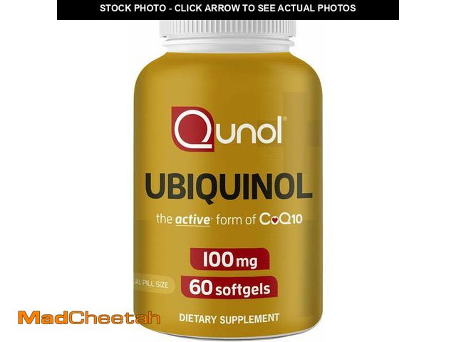 Lot 74-13781374 - Qunol Ubiquinol CoQ10 100mg Softgels, Ubiquinol - Active Form of Coenzyme Q10, Antioxidant for Heart...