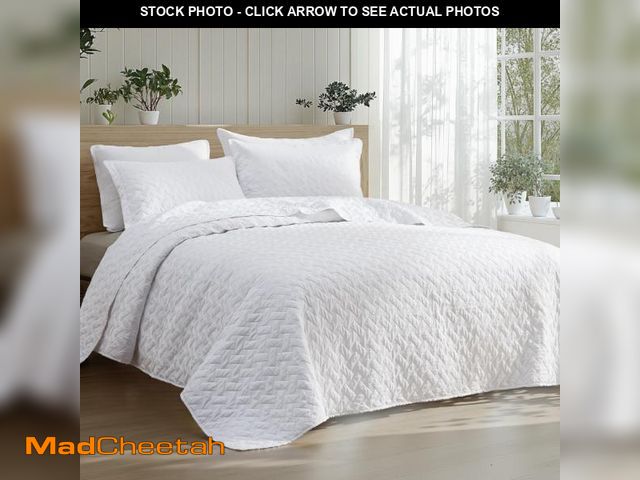 Lot 74-12433500 - Bedsure Quilts King Size - Lightweight Bedspreads King Size with Basket Weave Pattern, Soft Quilt Be...