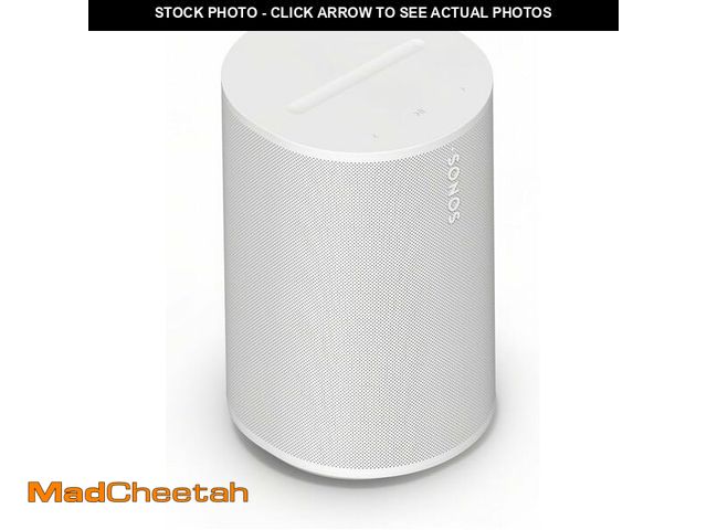 Lot 74-14307591 - Sonos Era 100 SL - Compact, Microphone-Free Speaker with WiFi, Bluetooth - White - USED