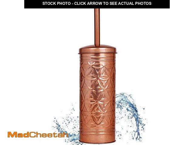 Lot 74-12600540 - Autumn Alley Toilet Bowl Brush and Holder Copper Bathroom Accessories, Bathroom Toilet Brush for Mod...