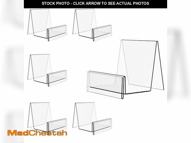 Lot 74-13540955 - Boloyo Acrylic Display Stand with Sign Plate, 6PC Clear Display Easel Purse Display Riser Holder, Ac...