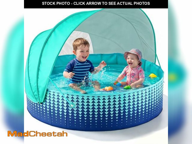 Lot 74-14335611 - Jasonwell Kiddie Baby Pool with Canopy - Foldable Infant Toddler Kids Pool with Shade Baby Beach Ess...