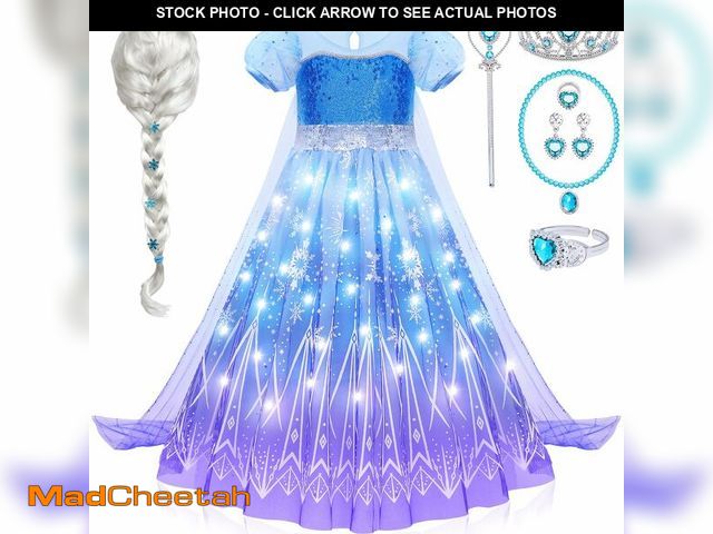 Lot 74-13949983 - G.C Girls Light Up Costume Dress Princess Dress Up Clothes with Cape Toddler Kids Wig Crown Hallowee...