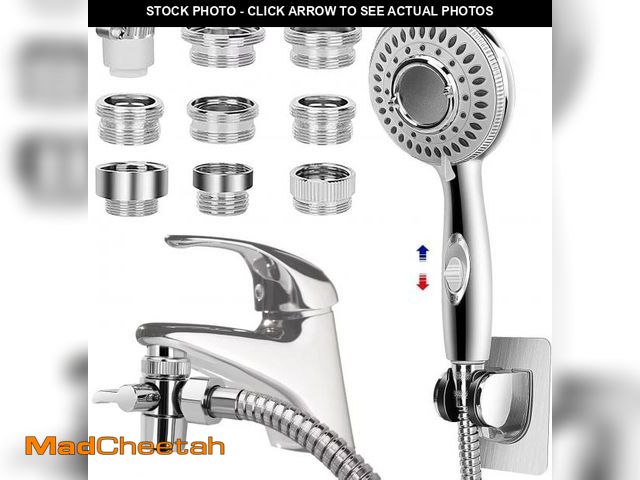 Lot 74-11556537 - Shower Head Sink - Faucet Bathtub, Hose Sprayer Attachment with 7 Adapters, 79" Hose for Hair Washin...
