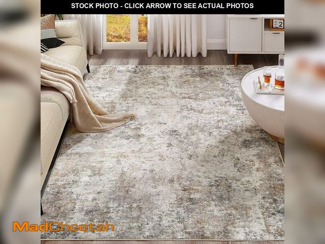 Lot 74-14322994 - UERMEI 10x12 Area Rug Living Room Rugs - Washable Neutral Modern Abstract Soft Thin Large Rug Indoor...