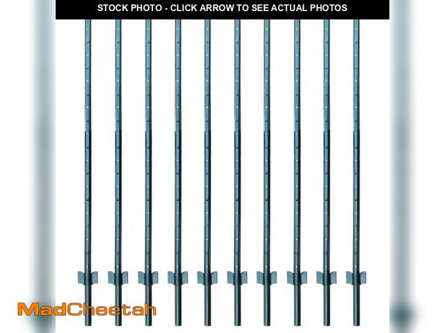 Lot 74-12158579 - ARIFARO Sturdy Duty Metal Fence Posts 6 Feet,Pack of 10, 3-4-5-6-7 Feet No Digging Garden U Post for...