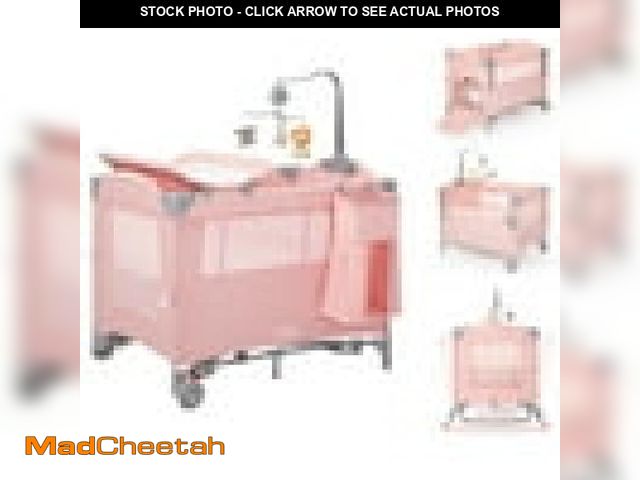 Lot 74-12481873 - Harppa 5 In 1 Portable Playard And Bassinet For Girl From Newborn To Toddler Easy Folding Pink - UNU...