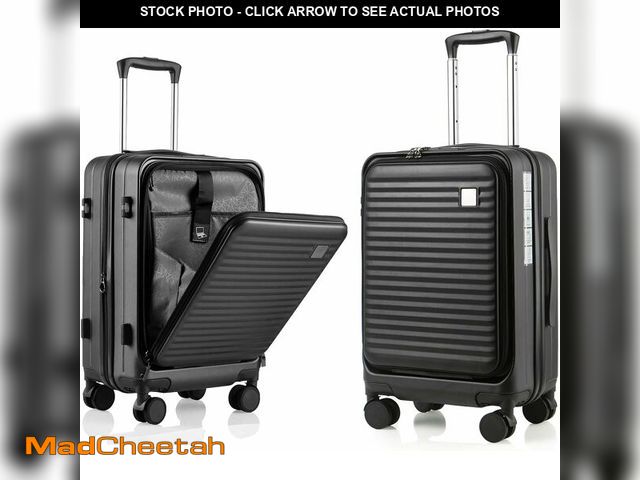 Lot 74-13040359 - Kmvazcd Expandable Carry On Luggage Durable Hardside Lightweight Rolling Suitcases with Spinner Whee...