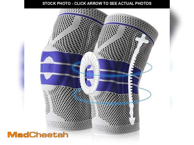 Lot 74-13626731 - Knee Brace Compression Sleeve, Elastic Knee Wraps Patella Stabilizer with Silicone Gel Spring Suppor...