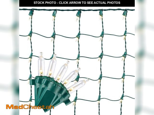 Lot 74-12868933 - (SOME LIGHTS DO NOT WORK ) Home Accents Holiday 150 Count Warm White Steady Lit Mini LED Net Lights ...