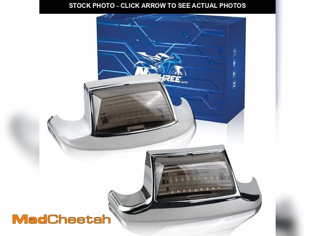 Lot 74-12715450 - NTHREEAUTO 2PCS Front Rear Smoked Fender Light LED Fender Tip Tail Lights Compatible with Harley Roa...