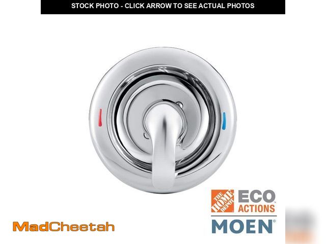 Lot 74-12681423 - MOEN Chateau Lever Posi-Temp 1-Handle Shower Valve Trim Kit in Chrome (Valve Not Included) - UNUSED
