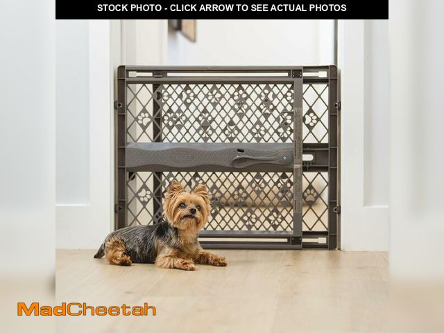Lot 74-14305774 - MYPET Paws Portable Pet Gate: 26-40" Wide Expandable, Pressure Mounted No Tools Needed, Durable Dog ...