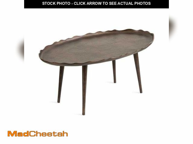 Lot 74-12584821 - *SCUFFED* Kate and Laurel Alessia 33.5 in. Bronze Oval Metal Coffee Table *SCUFFED*  - USED
