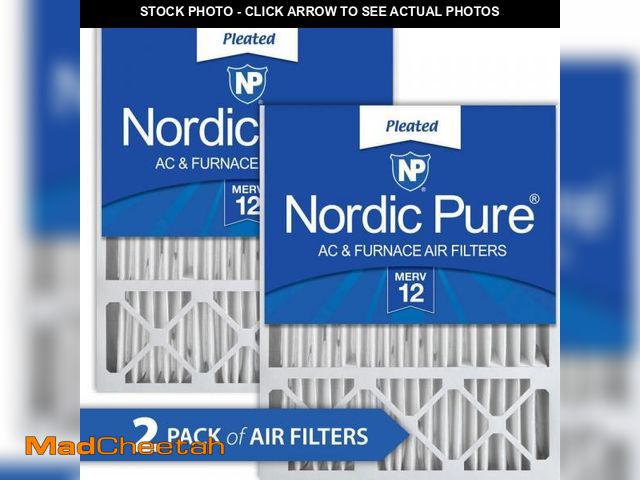 Lot 74-12365390 - Nordic Pure 20 in. x 25 in. x 5 in. Honeywell/Lennox Replacement MERV 12 Air Filter (2-Pack) - UNUSE...
