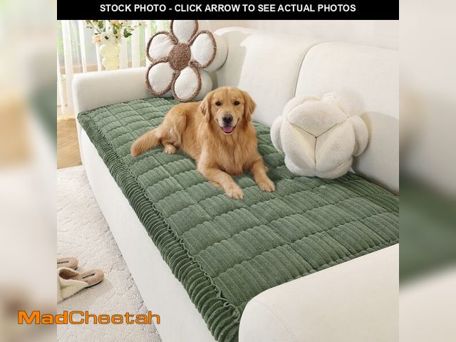 Lot 74-13628536 - OstepDecor Washable Couch Cover for Dogs, Thick Pet Friendly Sofa Covers, Soft Couch Protector, Paw ...