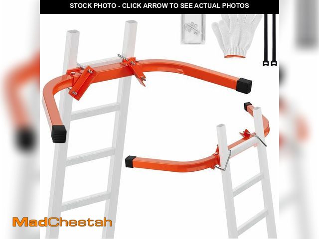 Lot 74-12720051 - Ladder Stabilizer with Standoff Arms,15.7"*13.3"Roof Hook Ladder with Wing Span/Wall Extension Acces...