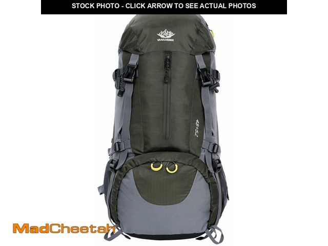 Lot 74-12979873 - WoneNice 50L(45+5) Waterproof Hiking Backpack - Outdoor Sport Daypack with Rain Cover - UNUSED