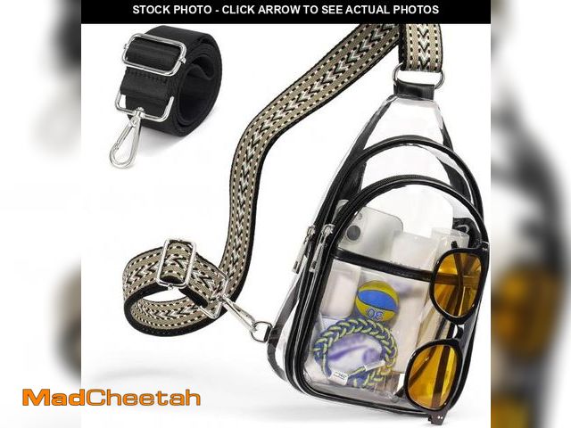 Lot 74-12330900 - QOECI Clear Handbags for Events With 2 Extra-Long Straps, 4 Pockets Clear Crossbody Handbags For Wom...