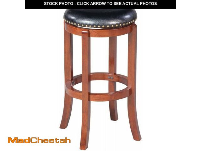 Lot 74-12664140 - Boraam Cordova Bar Height Backless Swivel Kitchen Bar Stool - Cherry - UNUSED