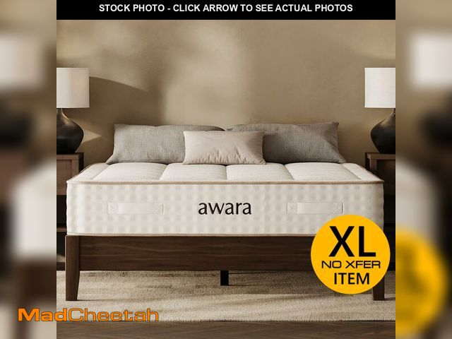 Lot 74-13123714 - Awara Natural Hybrid King Mattress 10 Inch - Certified Organic Natural Latex - Sustainable New Zeala...