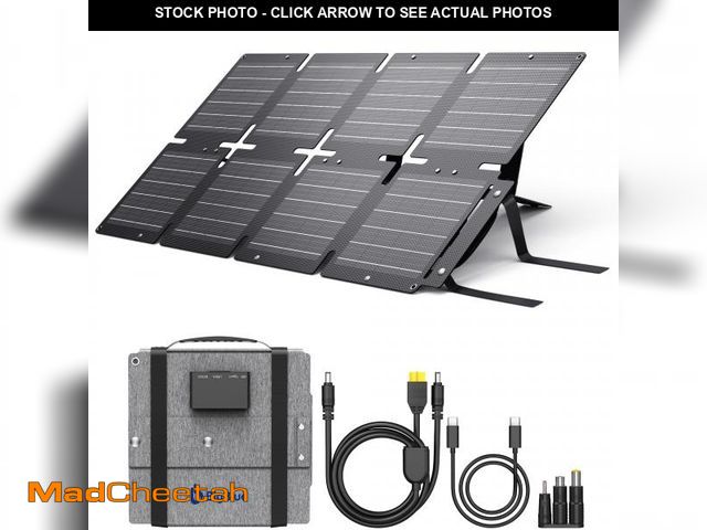 Lot 74-12213731 - BigBlue 60W Portable Compact Solar Panel with PD 45W USB-C, 20W USB-A, DC Ports for Power Stations, ...