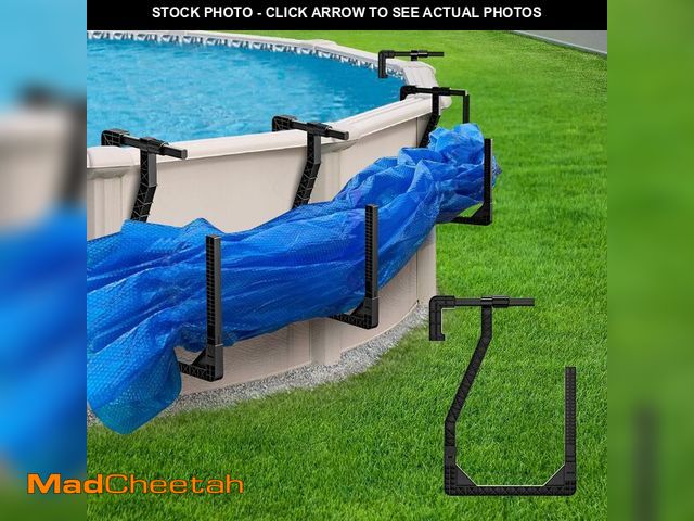 Lot 74-14300738 - Pathneer Solar Cover Holder for Above Ground Pool, 4 Pack Adjustable Pool Cover Hooks to Keep Solar ...