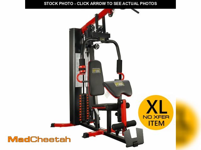 Lot 74-12785465 - (MISSING HARDWARE) Fitvids Multifunctional Home Gym Equipment with 122.5 lbs Weight Stack, Full Body...